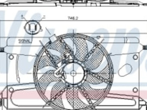 Ventilator radiator (cu carcasa) FORD FOCUS II 1.6/1.6LPG/2.0 d 07.04-09.12