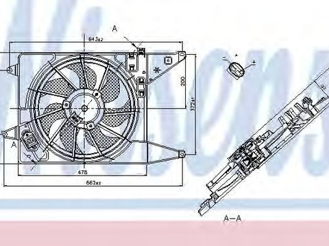 Ventilator radiator DACIA LOGAN MCV (KS_) (2007 - 2016) NISSENS 85710