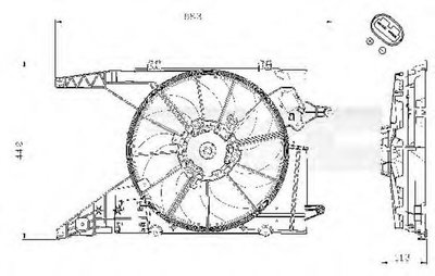 Ventilator radiator DACIA LOGAN MCV KS TYC 828-000