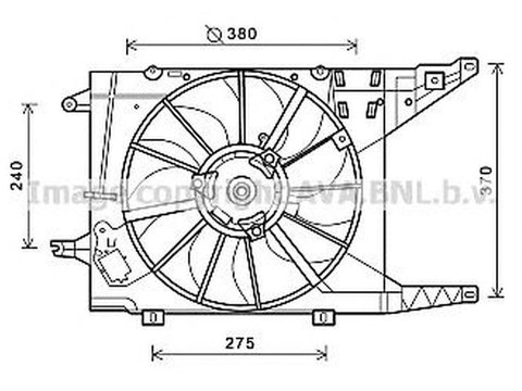 Ventilator radiator DACIA LOGAN pick-up US AVA RT7549