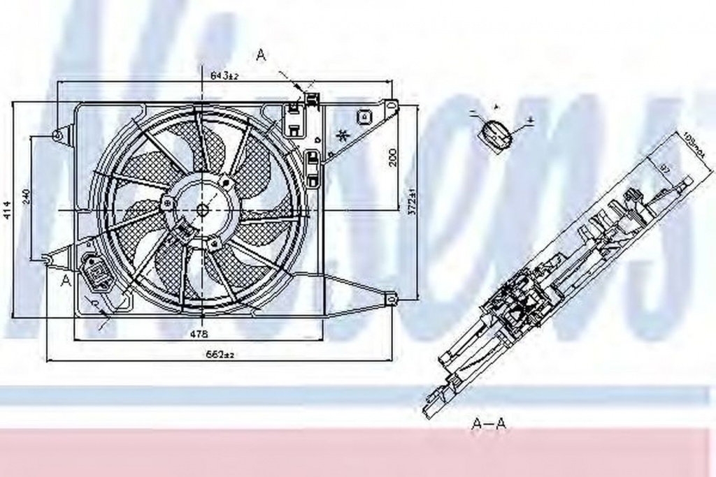 Ventilator radiator DACIA LOGAN pick-up US NISSENS 85710