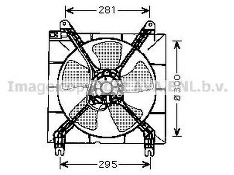 Ventilator radiator DAEWOO LACETTI hatchback KLAN AVA DW7507