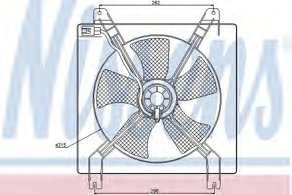 Ventilator, radiator DAEWOO NUBIRA Break (KLAN) (2003 - 2016) NISSENS 85355 piesa NOUA