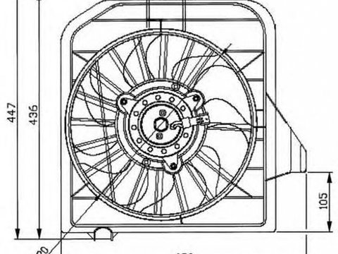 Ventilator radiator DODGE STRATUS NRF 47032