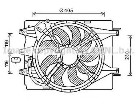 Ventilator radiator FIAT 500L 199 AVA FT7601