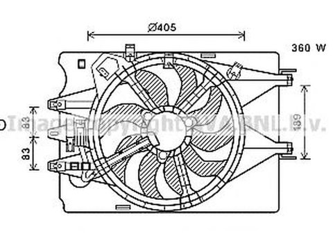 Ventilator radiator FIAT 500L 199 AVA FT7602