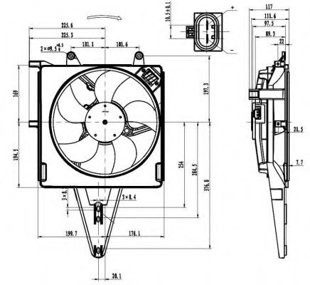 Ventilator, radiator FIAT ALBEA (178) (1996 - 2009