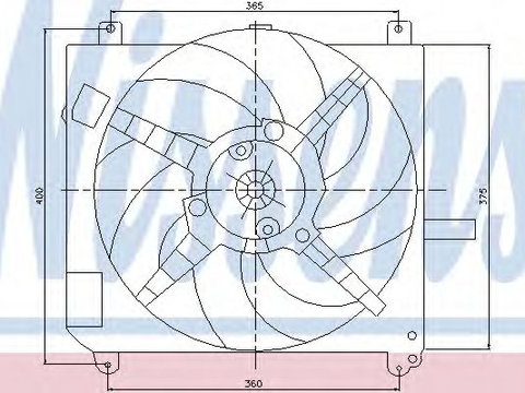 Ventilator radiator FIAT BRAVA (182) (1995 - 2003) NISSENS 85167