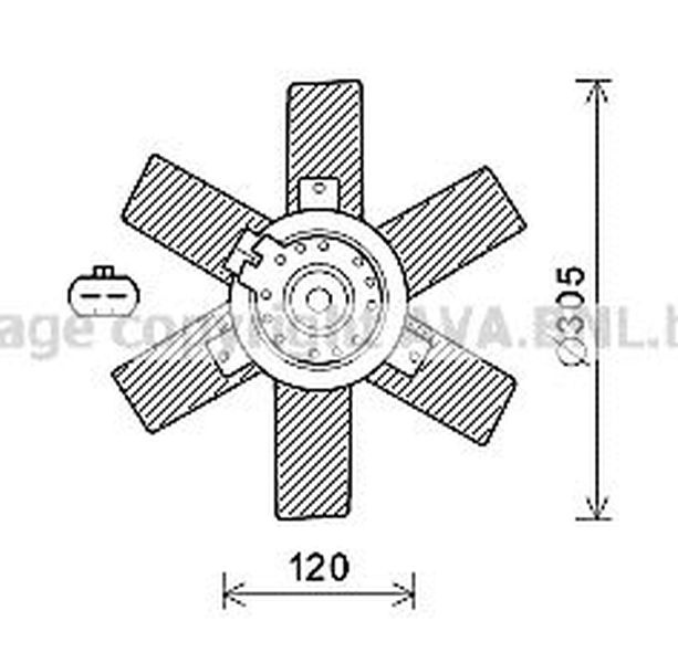 Ventilator radiator FIAT DUCATO caroserie 230L AVA CN7553