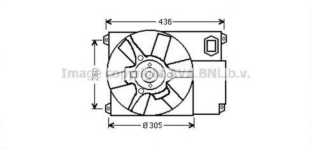 Ventilator radiator FIAT DUCATO platou sasiu 244 AVA CN7541