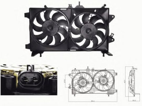 Ventilator radiator FIAT IDEA (350_) (2003 - 2016) NRF 47676