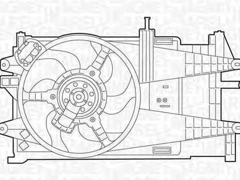 Ventilator radiator FIAT IDEA 350 MAGNETI MARELLI 069422044010