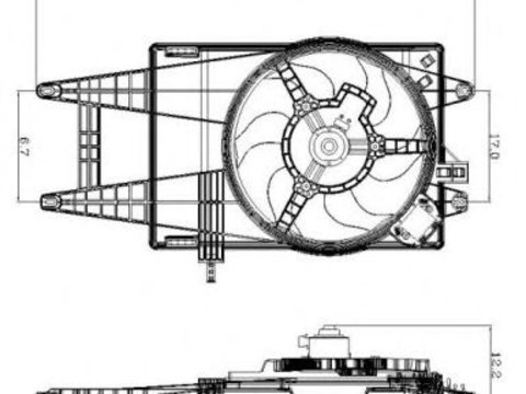 Ventilator radiator FIAT IDEA - Cod intern: W20093216 - LIVRARE DIN STOC in 24 ore!!!