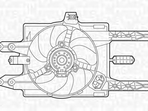 Ventilator radiator FIAT PUNTO 176 MAGNETI MARELLI 069422018010