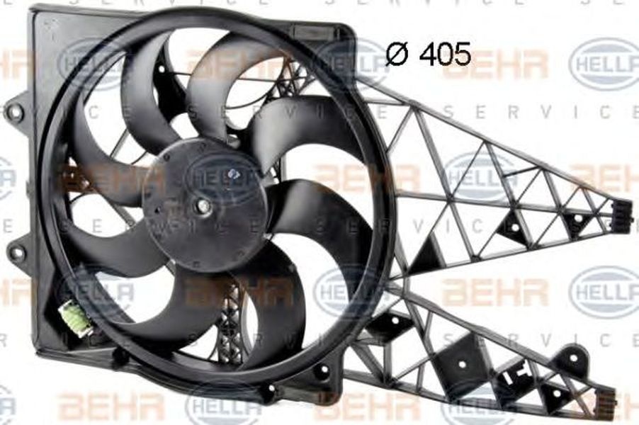Ventilator radiator FIAT PUNTO EVO 199 HELLA 8EW 351 042-621