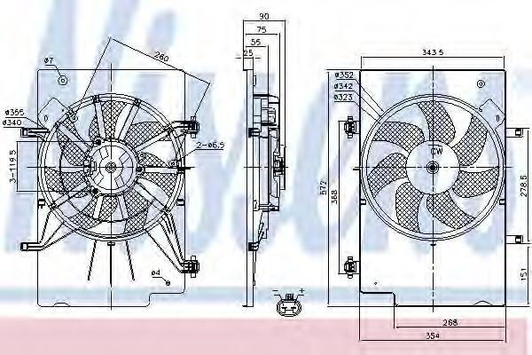 Ventilator, radiator FORD B-MAX Van (2012 - 2016) 