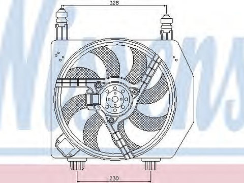 Ventilator radiator FORD COURIER caroserie (J5_, J3_) (1996 - 2016) NISSENS 85172