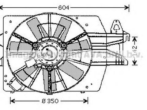 Ventilator radiator FORD ESCORT CLASSIC Turnier ANL AVA FD7512