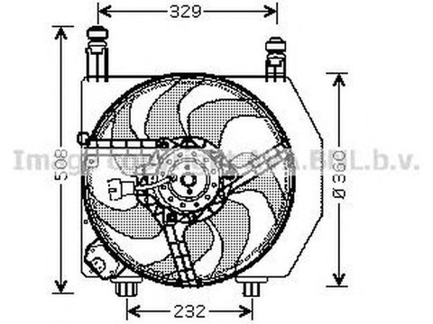 Ventilator radiator FORD FIESTA caroserie F3L F5L AVA FD7526