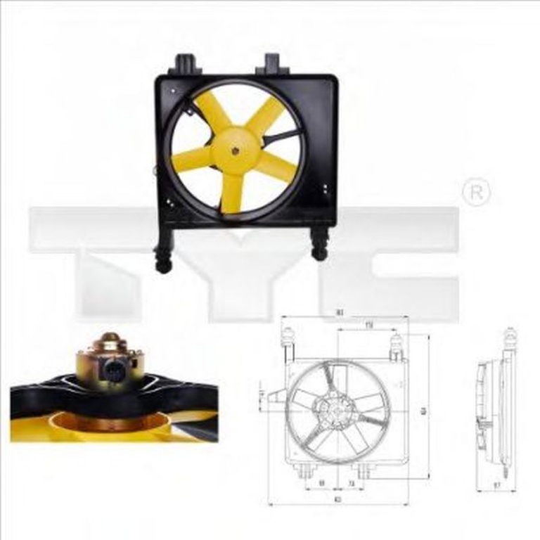 Ventilator radiator FORD FIESTA IV JA JB TYC 810-0030