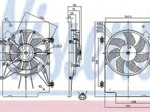 Ventilator radiator FORD FIESTA VI Van (2009 - 2016) NISSENS 85768