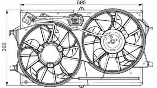 Ventilator, radiator FORD FOCUS II Combi