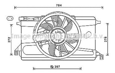 Ventilator radiator FORD FOCUS II combi DA AVA FD7