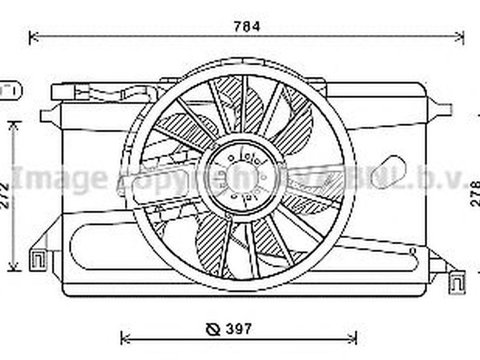 Ventilator radiator FORD FOCUS II combi DA AVA FD7562