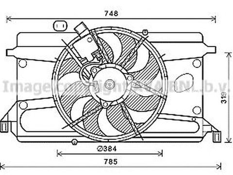 Ventilator radiator FORD FOCUS II combi DA AVA FD7573