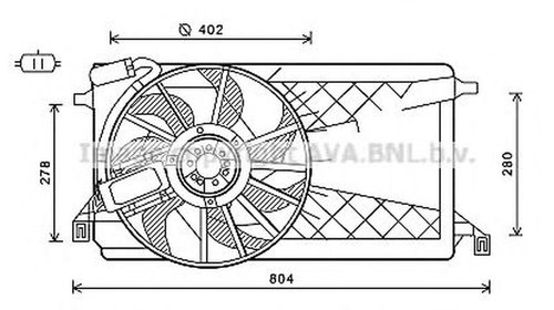 Ventilator radiator FORD FOCUS II DA AVA