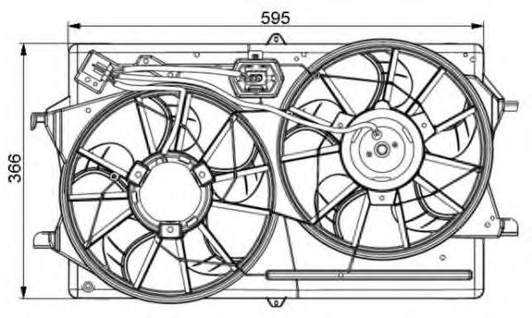 Ventilator radiator FORD FOCUS II Station Wagon (D