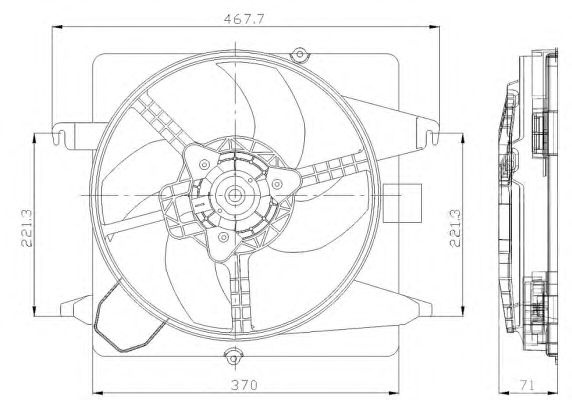 Ventilator radiator FORD KA 1,3 96-08 - Cod intern: W20093224 - LIVRARE DIN STOC in 24 ore!!!