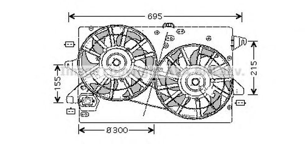 Ventilator radiator FORD MONDEO I GBP AVA FD7502