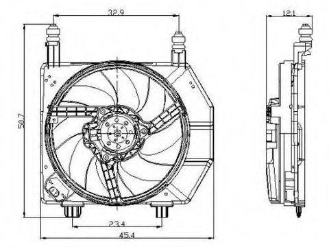 Ventilator radiator FORD PUMA (EC_) (1997 - 2002) NRF 47077