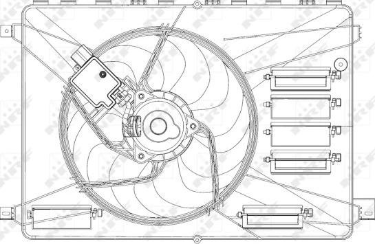 Ventilator, radiator FORD S-MAX (WA6), Dubita, 05.2006 - 12.2014 NRF 47626