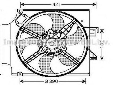 Ventilator radiator FORD TRANSIT caroserie FA AVA FD7513