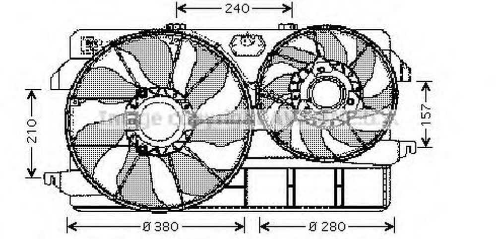 Ventilator radiator FORD TRANSIT CONNECT P65 P70 P80 AVA FD7535