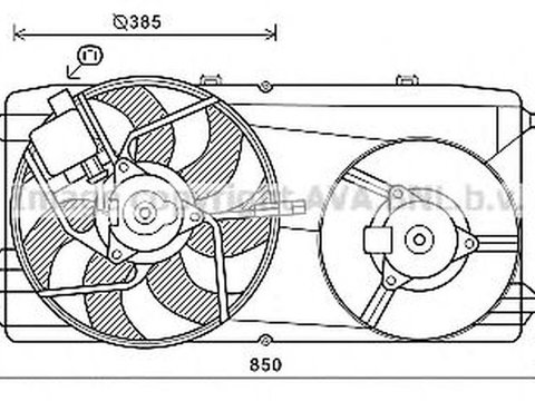 Ventilator radiator FORD TRANSIT TOURNEO AVA FD7580