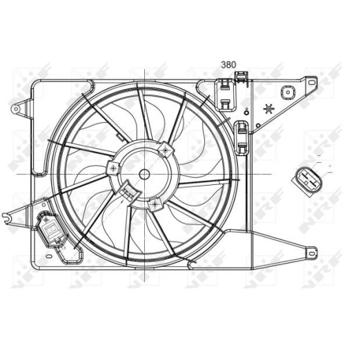 Ventilator radiator GMV Dacia Logan (Ls), Mcv (Ks), Pick-Up (Us), Sandero Nrf 47225