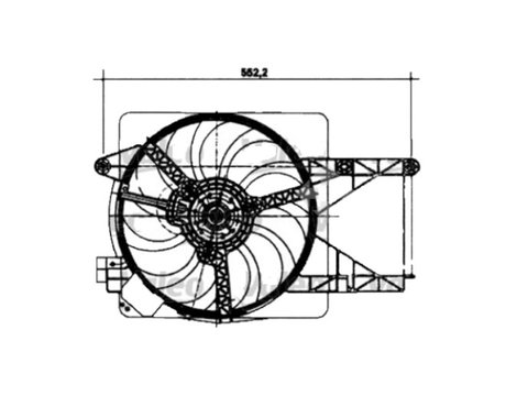 Ventilator radiator GMV Ford Fiesta 1995-2002, 347, 2 pini, RapidAuto 321023W8