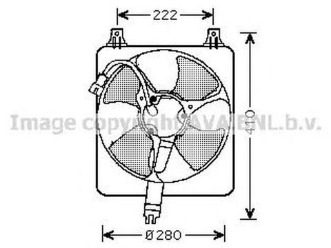 Ventilator radiator HONDA ACCORD V Aerodeck CE AVA HD7528