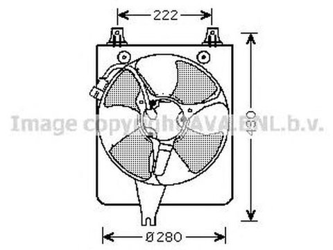 Ventilator radiator HONDA ACCORD VI Hatchback CH AVA HD7529