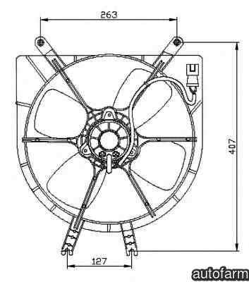 Ventilator radiator HONDA CIVIC V Hatchback EG NRF 47042