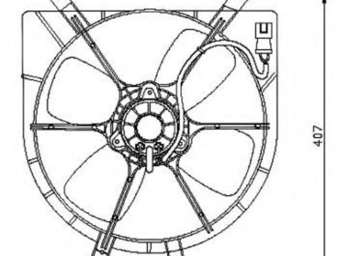 Ventilator, radiator HONDA CIVIC VI Limuzina (EJ, EK) (1995 - 2001) NRF 47042 piesa NOUA