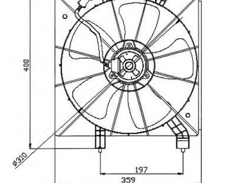Ventilator radiator HONDA CIVIC VII cupe EM2 NRF 47043