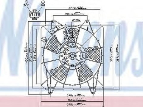 Ventilator radiator HONDA CIVIC VIII Hatchback FN FK NISSENS 85033