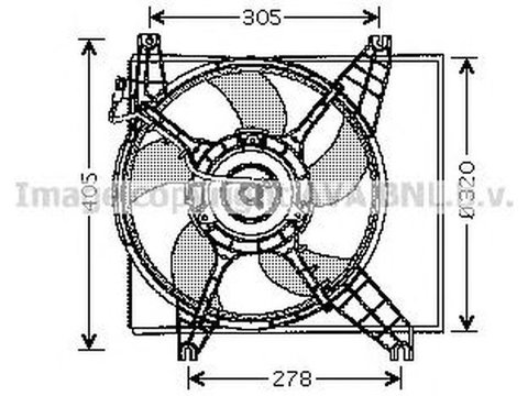 Ventilator radiator HYUNDAI ATOS PRIME MX AVA HY7504