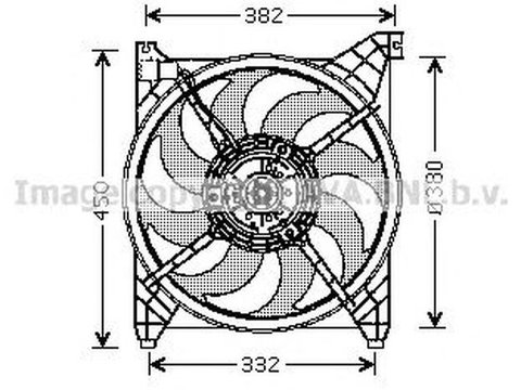 Ventilator radiator HYUNDAI SONATA IV EF AVA HY7505