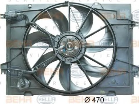 Ventilator, radiator HYUNDAI TUCSON (JM), KIA SPORTAGE (JE_, KM_) - HELLA 8EW 351 034-511