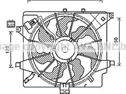 Ventilator radiator KIA CEE`D JD AVA HY7563